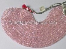Morganite Far Faceted Roundelle Shape Beads